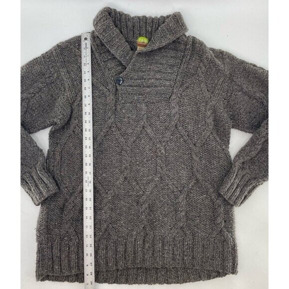 Fair & Square Sweater Womens Knit Taupe Handmade 100% Wool Sz XL‎ Flaw, Heavy - Picture 10 of 10